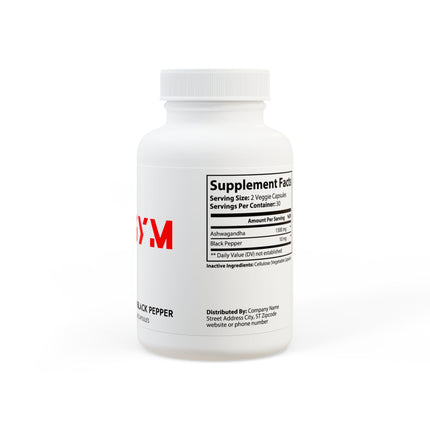 Ashwagandha and Black Pepper Supplement (60 capsules)