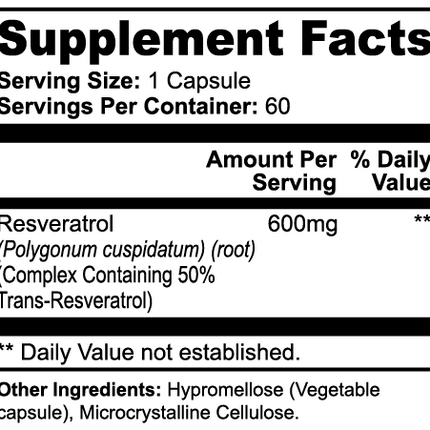 Resveratrol 50% 600 mg