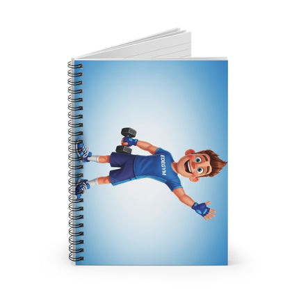 Fitness-Themed Spiral Notebook - Motivational Design, Gym Journal, Workout Planner, Exercise Tracker, Gift for Fitness Lovers